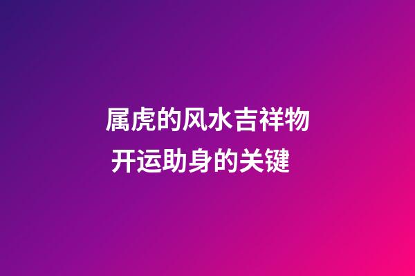 属虎的风水吉祥物 开运助身的关键